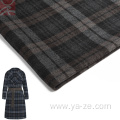 double-faced plaid check woven woolen fabric for overcoat